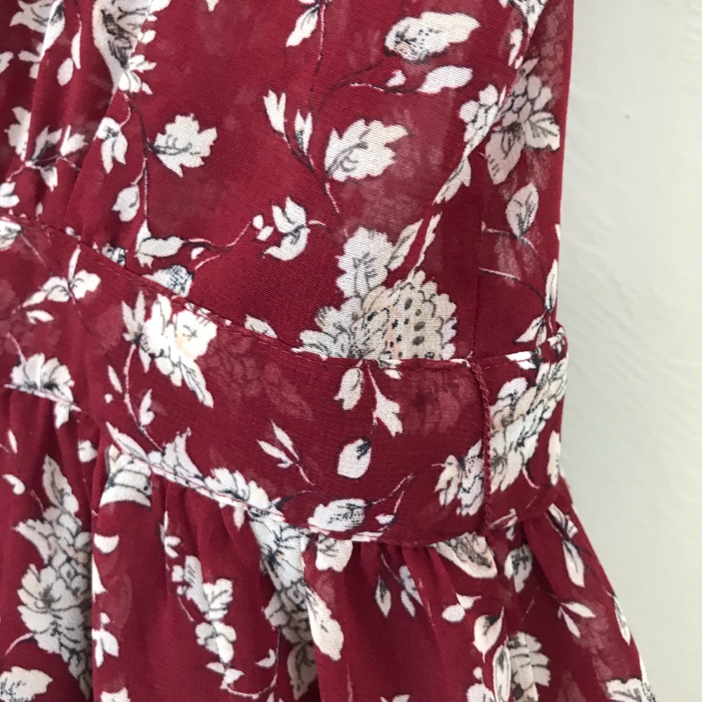 Forever 21 Maroon Floral Dress Plus Size - Picture 5 of 6